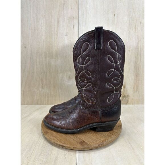 Dan Post Brown Leather Round Toe Cowboy Boots Mens Size 10.5 D - Picture 1 of 10